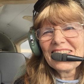 Photo of Nina Anderson while flying as a pilot