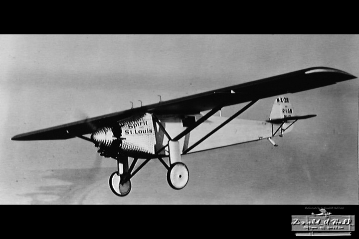 Air-to-air photograph of the Spirit of St.